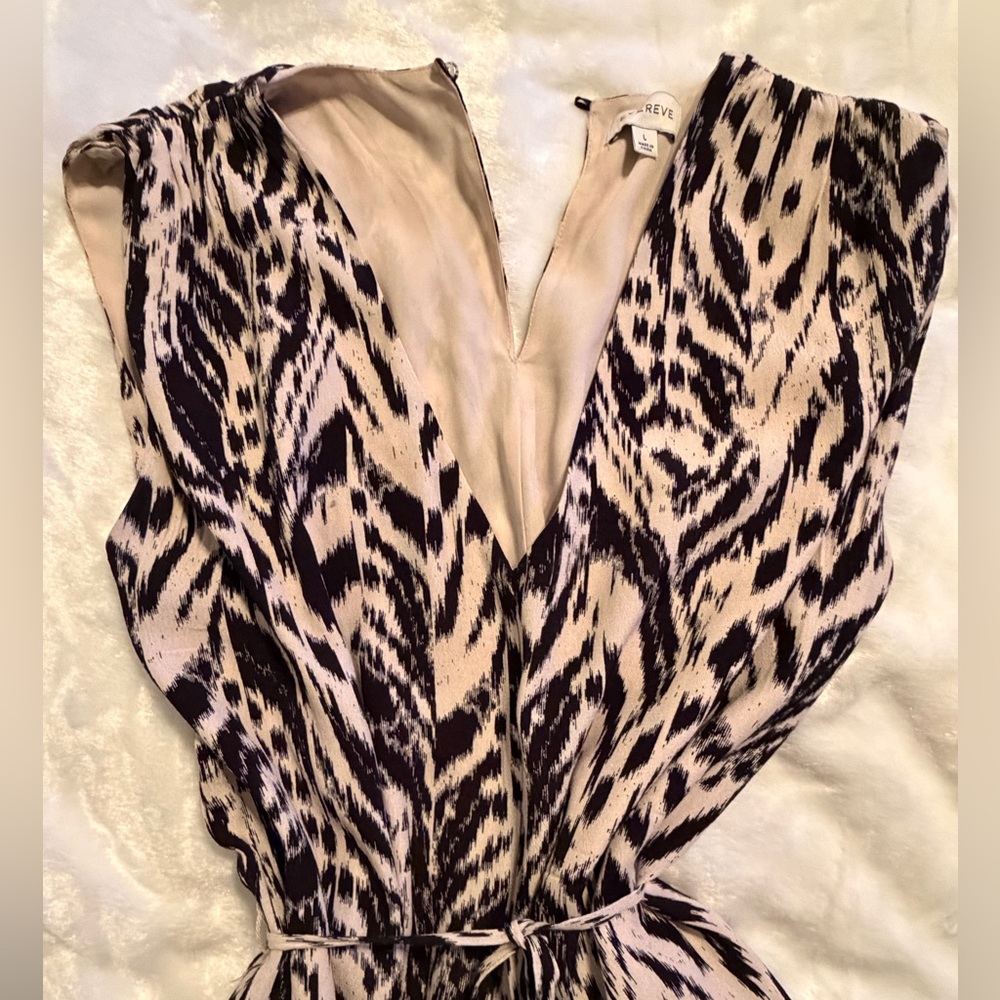 Ever Eve Black and White Patterned Sleeveless Jumpsuit - Picture 7 of 13